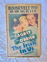 Full view of framed poster showing artwork, title, cast and Roosevelt Theatre dates