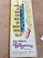 Full view of framed Pollyanna poster showing artwork and frame