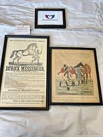 Front view showing both framed prints side by side for size comparison