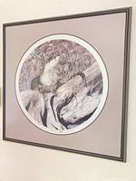 Full view of framed print showing subject and frame