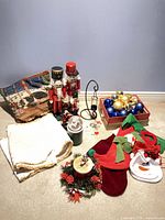 Group shot of all Christmas items laid out