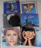 All six LP record jackets laid out