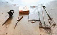 All tools laid out on floor showing each item