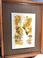 Frontal view of framed painting