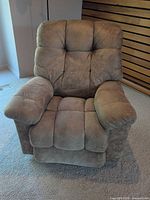 Front view of La-Z-Boy recliner upright