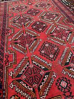 Angle view highlighting texture, pile and border pattern