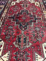 Detail of lower section highlighting geometric motifs and wear