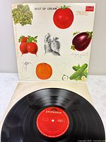 Front sleeve showing title and artwork plus partial view of vinyl disc