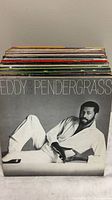 Stack of records fronted by Teddy Pendergrass It’s Time for Love LP