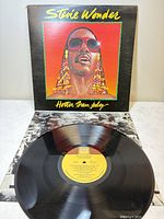 Front of album jacket showing Stevie Wonder portrait artwork