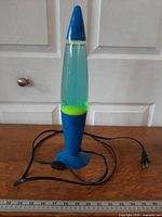 Full view of lava lamp front, power cord visible
