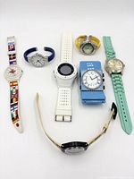All seven watches displayed for overview
