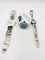 Three wristwatches front view