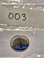 Reverse of colourized Connecticut quarter in bag