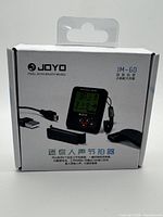 Front of retail box showing product image and model