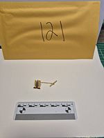 Full view of pin, chain and bar with scale