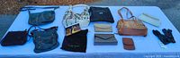 All accessories laid out on table for overall view
