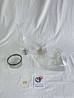 all four glass pieces side by side