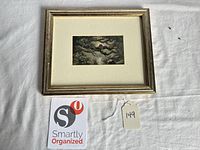 front view showing print, mat, frame finish and wear