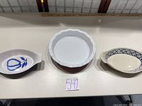 All three dishes side by side on table for size and type reference