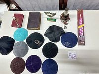 Overview of all items laid out on table