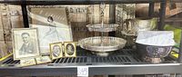 Full lot showing server, bowls, picture frames