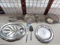 Group shot of all serveware pieces laid out