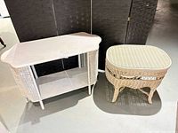 Console and side tables together