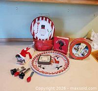 All items in lot displayed together on countertop