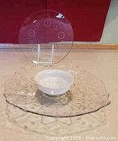 All three pieces: platter, plate, dip bowl