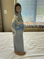 Full view of Lladró porcelain Madonna figurine front side