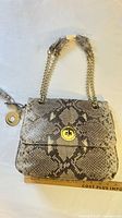 Full view of bag with ruler indicating approx 10 in width