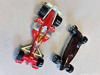 Both cars top and bottom views together