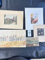 Overview showing all five artworks laid out