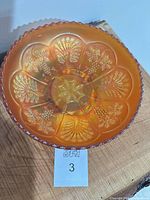 Top view showing grape and fern pattern inside bowl