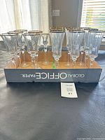 Box containing 16 stemware pieces