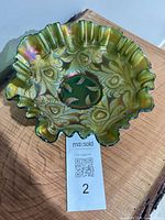 Top view showing full bowl shape, color and pattern