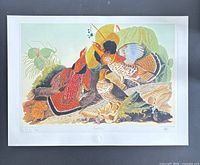 Full view of unframed print on white margin showing entire artwork and numbering