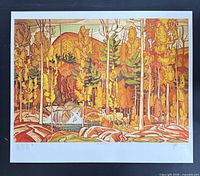 Overall view of the lithograph showing full image and border with artist initials and edition information