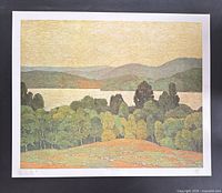 Full view of signed Casson lithograph showing complete image and border