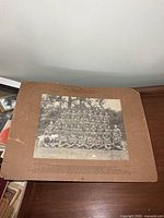 Full view of mounted 1915 group photograph of 21st Battalion Canadians