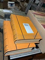 Two yellow cloth hardcover Sessional Papers volumes stacked