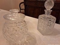 Both glass pieces side by side to show form and pattern