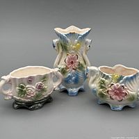 Group shot of all three porcelain pieces