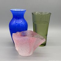 Front view of all three vases