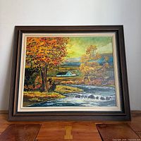 Framed painting front view