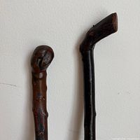 Top sections of both canes showing handles