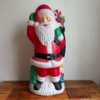 Front full view of blow mold Santa