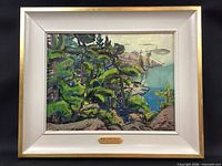 Framed oil painting front view