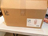 sealed Lib and Co. shipping box showing branding